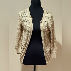 Ann Taylor gold cardigan XS